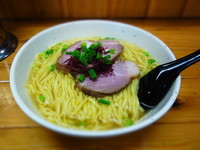 「のどぐろ煮干塩らーめん(平打麺) 750円」@麺屋 玲の写真