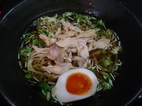 「【限定】肉そば冷やし＋茹で餃子＋めんたいマヨ丼」@龍のひげの写真