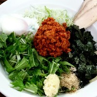 「【平日夏季限定】冷製台湾まぜそば（追い飯付き） ８２０円」@二代目 むじゃきの写真