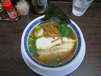 「汁★鰺干し・昆布・鶏の淡麗：750円」@丸直の写真