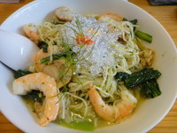 「【季節限定】エビとホタテのジェノベーゼ」@濃厚ラーメン じゅんの写真