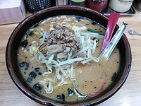 「味噌ラーメン中盛麺硬め」@ラーメン大桜 東神奈川駅前店の写真