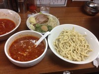 「つけ麺少(赤) 7/12&13日限定」@ラーメンの店 どでん 北浦和店の写真