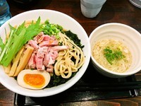 「つめかまつけそば・あおさ付（塩）+特盛　1,270円」@麺や 蒼 AOIの写真