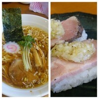 「N's らーめん730円＋ﾚｱﾁｬｰｼｭｰ握り280円」@中華そばN'sの写真