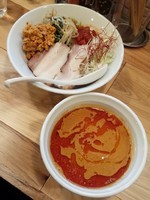 「【期間限定】まぜまぜトマトタンタンつけ麺（麺少なめ）」@らーめん カッパハウスの写真