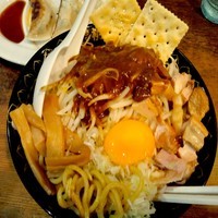 「カレー和え麺870円期間限定」@支那そば きび 桃太郎外伝の写真