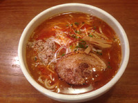 「辛味噌ラーメン800円、味玉100円」@麺屋 花菱の写真