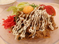 「【冷】　スタミナ冷やし中華　＋ごはん（無料）」@みんなのラーメン ブタドラゴンの写真