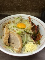 「小ラーメン 汁なし ニラキムチ」@ラーメン二郎 横浜関内店の写真