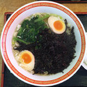 岩のりラーメン＋味付け玉子＋半ライス（サービス）