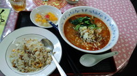 「タンタンメン＋半チャーハン850円」@翠仙の写真