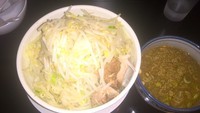 「つけ麺（７５０円）野菜マシマシ・ニンニク・カラメ」@麺や 希 御徒町店の写真
