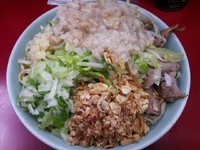 「[期間限定]小ラーメン＋ねぎ汁なし　ニンニクアブラ　790円」@ラーメン二郎 中山駅前店の写真