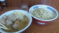 「小つけ麺　ニンニクアブラカラメ」@ラーメン二郎 亀戸店の写真