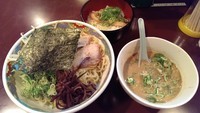 「冷やしつけ麺、大盛、ミニ豚丼セット」@麺の心の写真