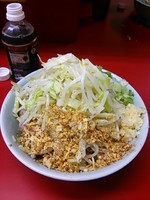 「小ラーメン野菜ニンニク、ネギ汁なし」@ラーメン二郎 中山駅前店の写真