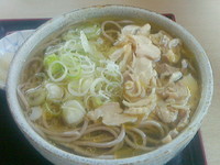 「肉そば(冷)680円」@そば処 かつらの写真