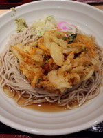 「冷やしかき揚げそば430円」@そばいち 神田店の写真