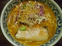 「レッドカレーラーメン ￥850」@らー麺屋 バリバリジョニーの写真