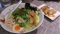 「【期間限定】冷やしら～めん極め汐2014+揚げぎょうざハーフ」@麺処 かっすい55の写真