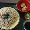 山わさびそば並430円＋サービス唐揚げ