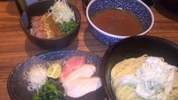 「【３周年限定】豚＆貝出汁の淡麗つけ麺＋あらい飯」@ラーメン燈郎の写真