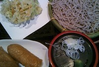 「野菜かき揚げせいろといなり」@弁天庵 上板橋店の写真