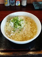 「かけラーメン白+背脂+ネギ」@自然洞 麺舗の写真