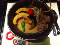 「季節の野菜ピュレ鶏白湯との出逢いsoba」@鶏soba 座銀 肥後橋本店の写真