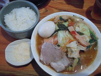 「濃菜麺（バジルとトマトとベーコン）＋味玉＋粉チーズ＋ごはん小」@濃菜麺 井の庄の写真