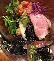 「7月の限定麺「イタリアン冷やしイカ墨和えそば」1000円」@らー麺屋 バリバリジョニーの写真