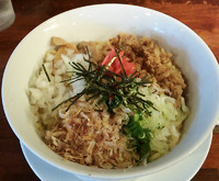 「（当日限定）豚ひき肉と天かすの冷やしまぜそば￥７５０」@麺や 松辰の写真