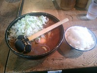 「カレーうどん＋卵+ねぎ+ごはん」@吉宗の写真