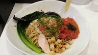 「冷やし海老まぜ麺~サルサ風～￥850」@海老・特濃煮干そば まるはの写真