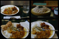 「チキンカレー（ミニ）290円＋唐揚げ」@なか卯 上福岡店の写真