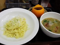 「【限定】ふぐの白子つけ麺～大山地鶏とコウヤガイの炊き合わせ～」@ラーメン愉悦処 似星の写真