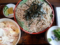「【ざるそばと半玉丼750円】→500円」@蕎麦処 もりやの写真