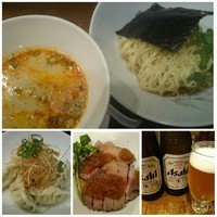 「担担つけ麺￥880＋水餃子￥400＋瓶ビール￥500＋他」@創作麺工房 鳴龍の写真