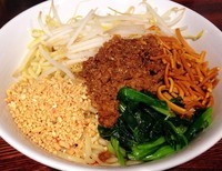 「汁なし担担麵 850円 大盛り100円 小ライス50円」@自家製麺ほうきぼし 神田店の写真