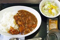 「チキンカレー並390円＋サービスサラダ」@なか卯 上福岡店の写真