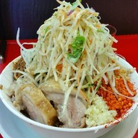 「冷しパンチ３ ８８０円（１日３０食限定）＋辛しびれ豚１００円」@豚男 -BUTAMEN-の写真