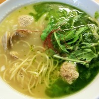 「浅利のパイタン麵890円ハーフ麵60円引き」@麺処 ぼたん 栃木店の写真