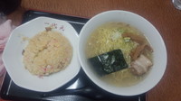 「日替わりランチセット 　チャーハン+冷やし塩ラーメン」@一代元 櫛引店の写真