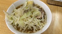 「ラーメン 700円　麺半分・ニンニク・カラメ」@ラーメン二郎 環七新新代田店の写真