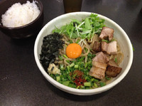 「まぜそば大盛」@らーめん まぜそば てっぺん 天白原分店の写真