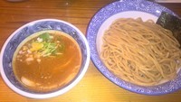 「辛つけ麺・胚芽麺選択・２辛（８５０円）大盛無料」@道玄坂マンモスの写真