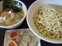 「塩つけ麺+味玉+ワンタン」@打立て自家製麺 ラーメンKの写真
