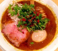 「アジアン煮干しそば  900円 味玉100円」@Japanese Soba Noodles 蔦の写真