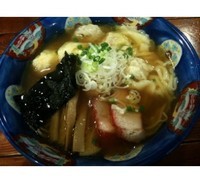 「特製ワンタン麺（黒だし）」@八雲の写真